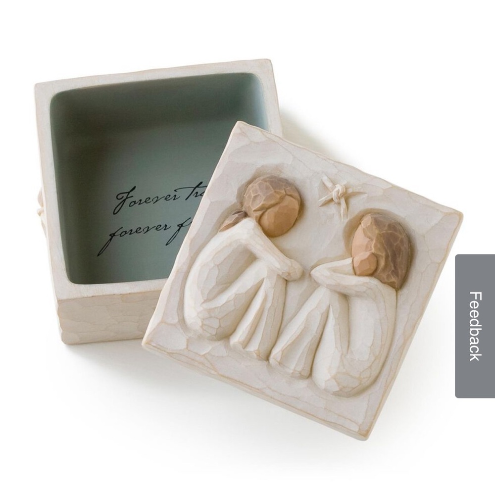 Willow Tree Friendship Keepsake Box - Cream and Brown